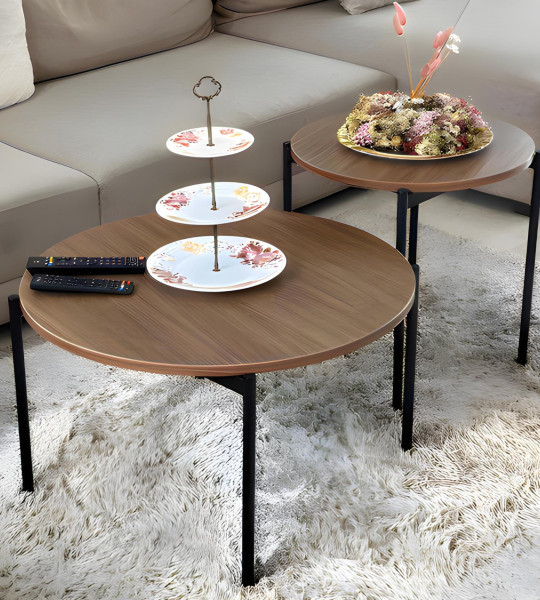 Ensemble de Tables Basses OSCAR – Marron
