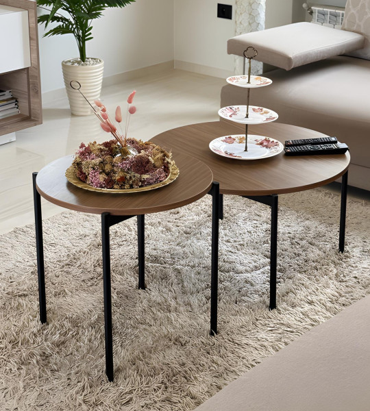 Ensemble de Tables Basses OSCAR – Marron