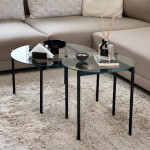Ensemble de Tables Basses OSCAR – Plateau en Verre Trempé