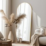 Miroir Arqué 170x70 cm – Cadre en Aluminium Dore