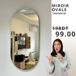 Miroir Ovale Sans Cadre 100/60cm